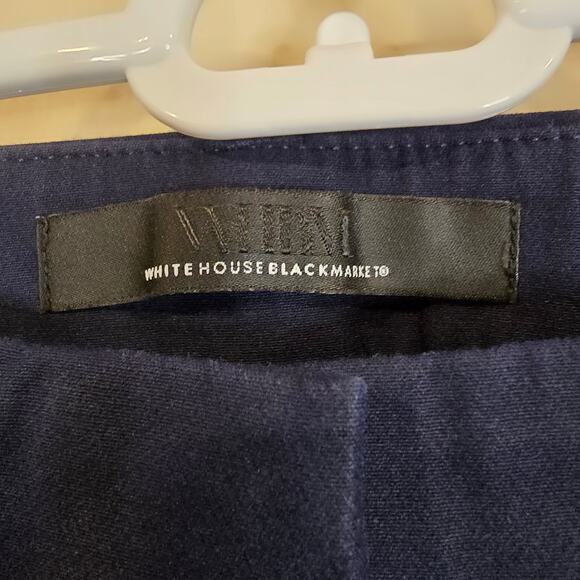 Women's WHBM Navy Blue "Ines Curvy Boot Leg" Dress Pants Trousers | Size 6 - Picture 10 of 12